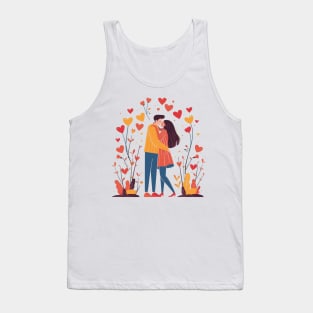 Valentine Romantic couple love birds Tank Top